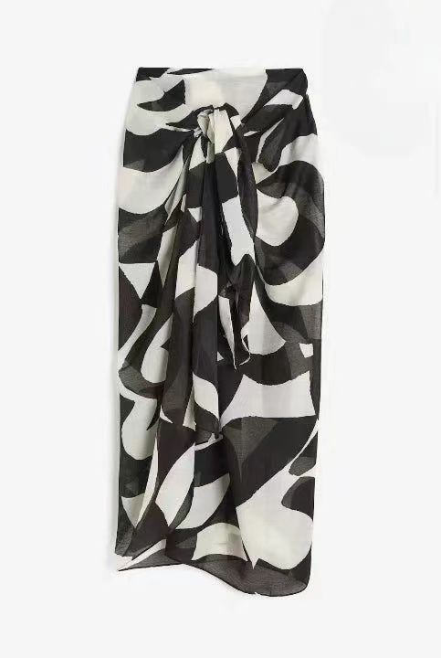 Women's Beach Vacation Bottoming Belt Long Dress