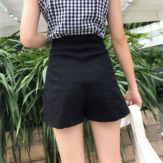 High waist wide leg shorts