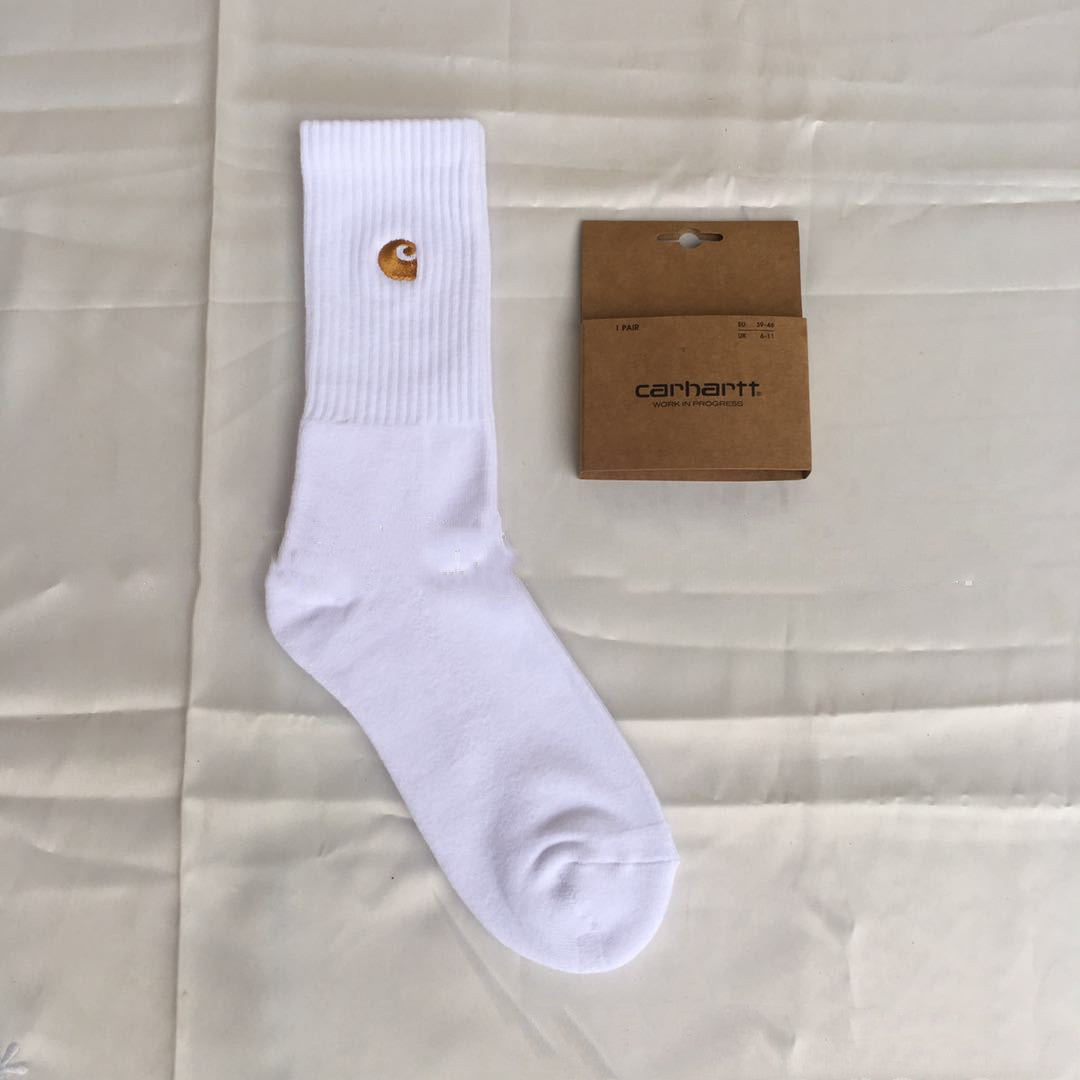 Mid-high tube gold label embroidery sports socks