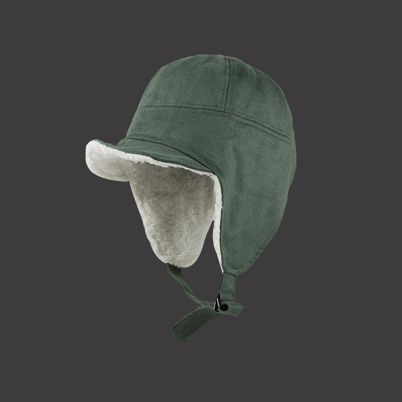 Warm Furry Pilot Locomotive Small Suede Lei Feng Hat
