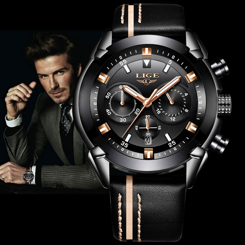 Casual waterproof business sports quartz watch