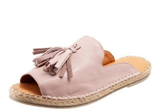Women's outer fringed hemp rope sandals