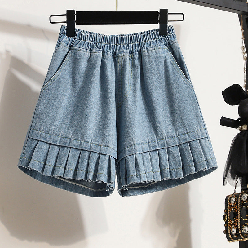 Wide-leg Half Pants Female Plus Size