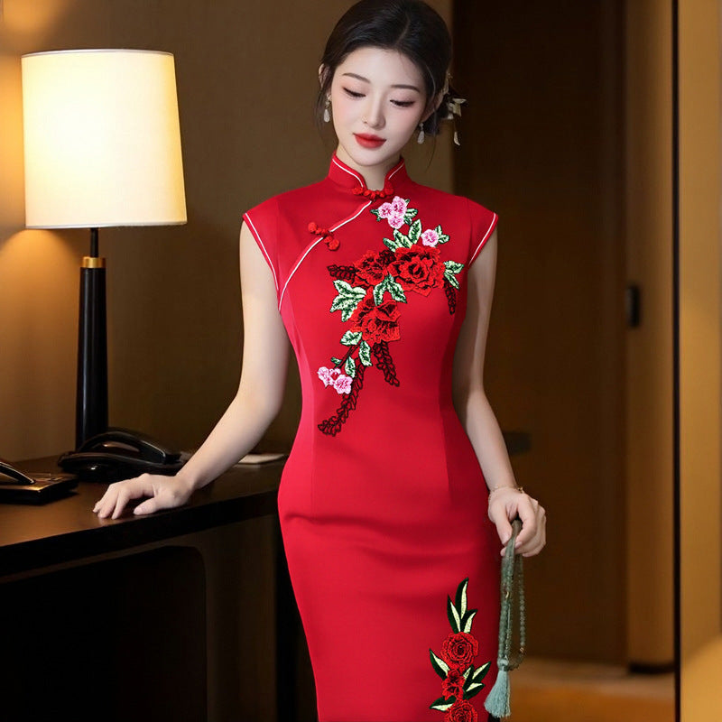 Chinese-style Cheongsamperfect For Everyday Wear Or Engagement Occasions