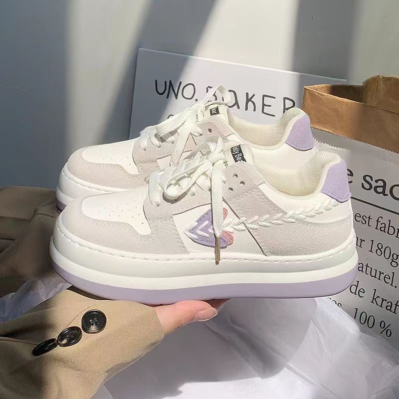 Versatile Thick Sole Little White Shoes Girl