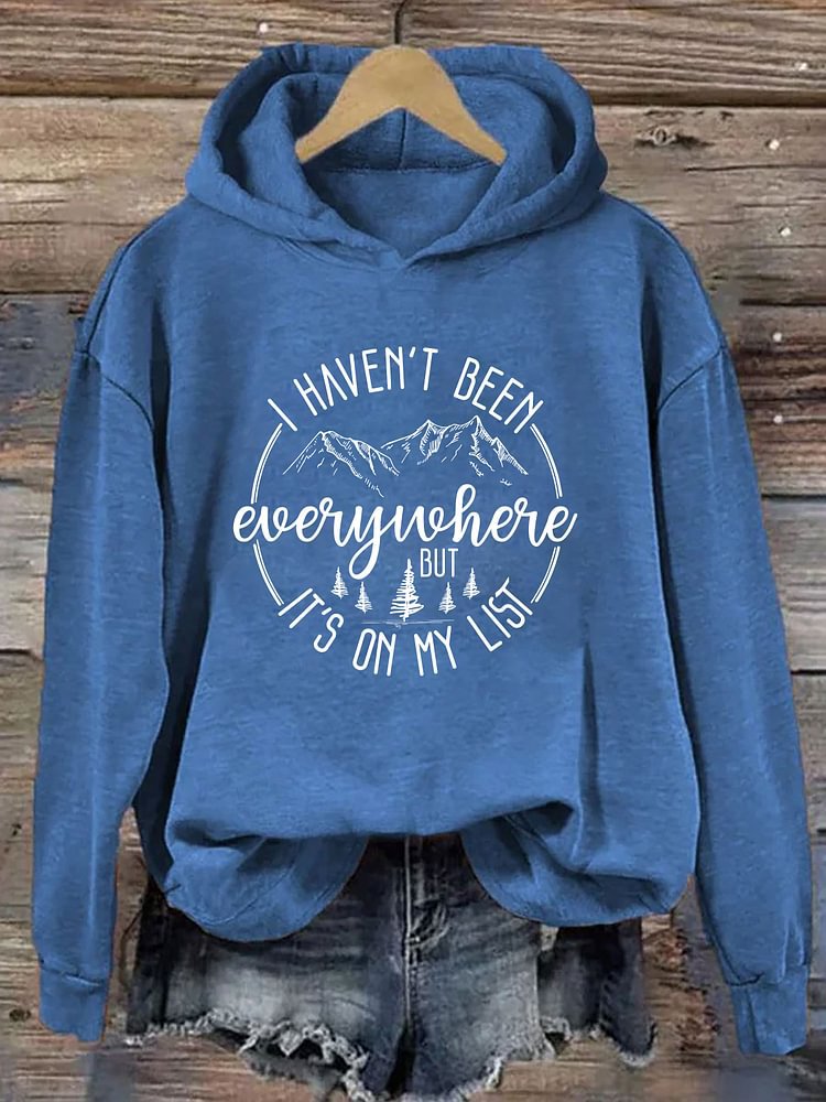 Hooded Coat Sweatshirt Printed Casual All-matching Women's Wear Top