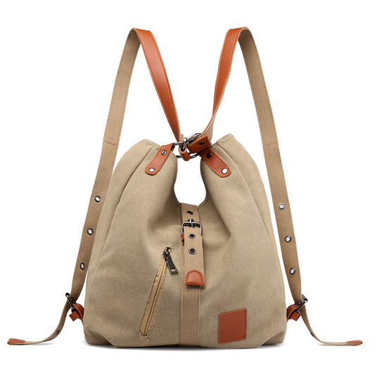 Multifunctional triple bucket oblique backpack