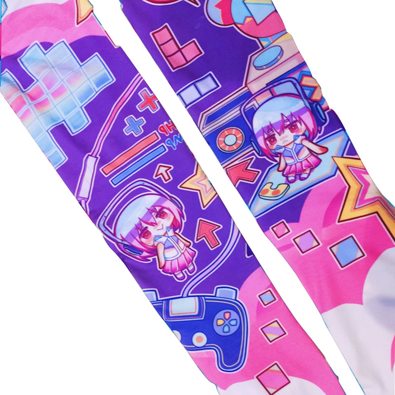 Japanese Soft Girl Video Game Theme Knee Socks