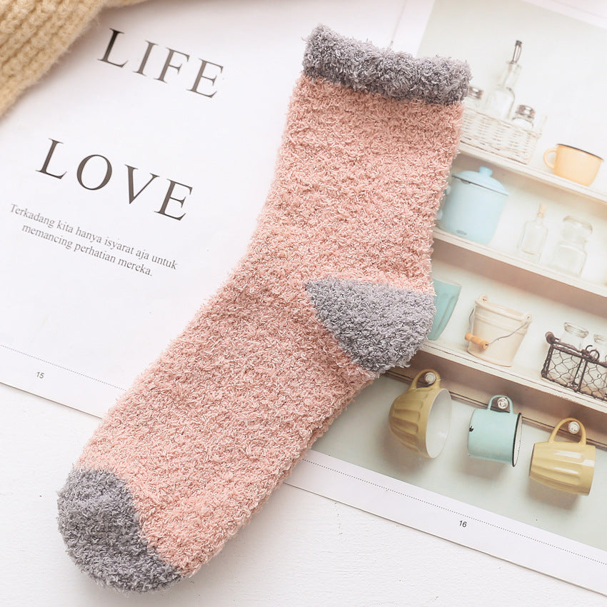 Half fleece home socks