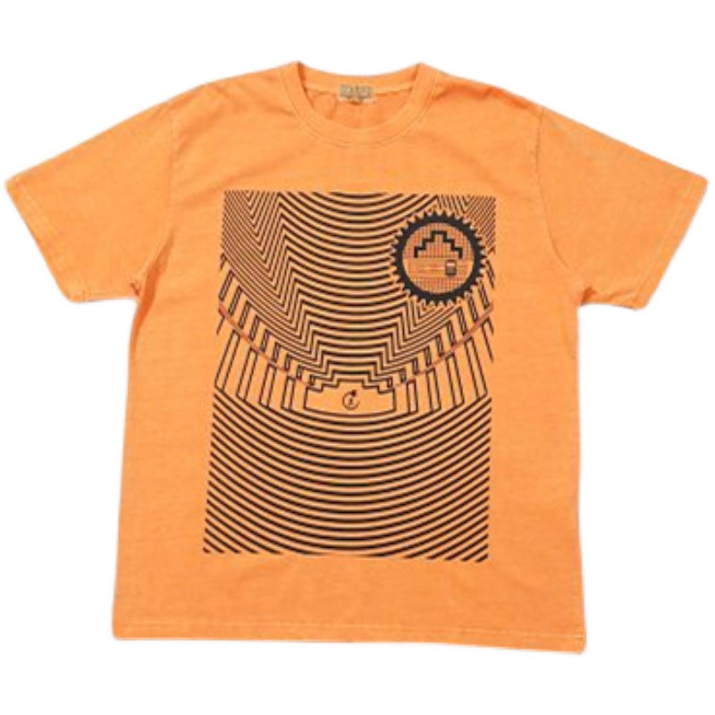 Short-sleeved Orange Striped Lines