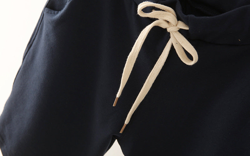 Mid-rise solid color track pants