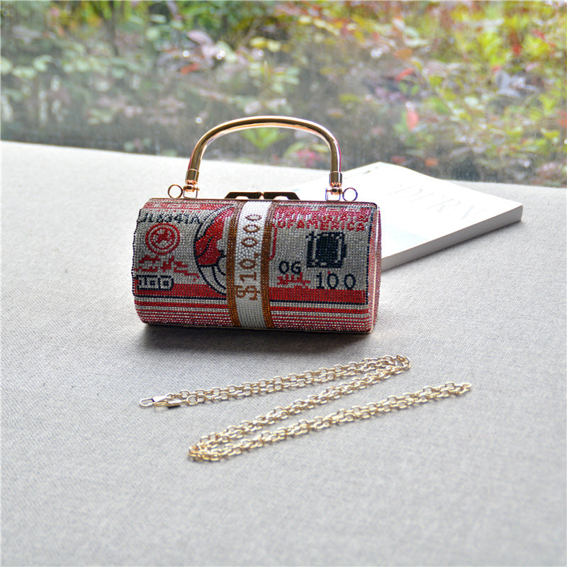 Diamant Fashion Dollar Taske Rhinestone Festtaske
