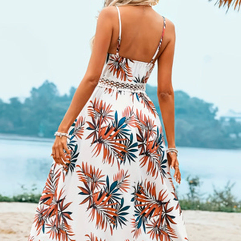 Printed Resort-Style Waist-Cinching Dress That Flatters