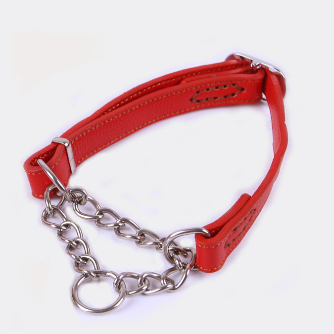 Semikontrolleret P-kæde halsbånd koskind lille hundehvalp bandana