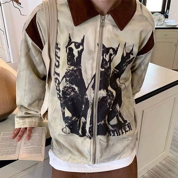 American Retro Distressed Waste Soil Style Overalls