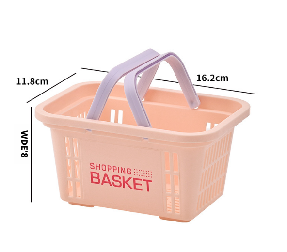 Portable storage basket-yellow-16.2 * 11.8 *8.3cm-PP-1 piece