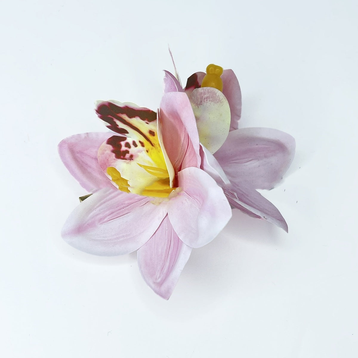 Double Orchid Barrettes Bohemian Vacation Style Hairpin