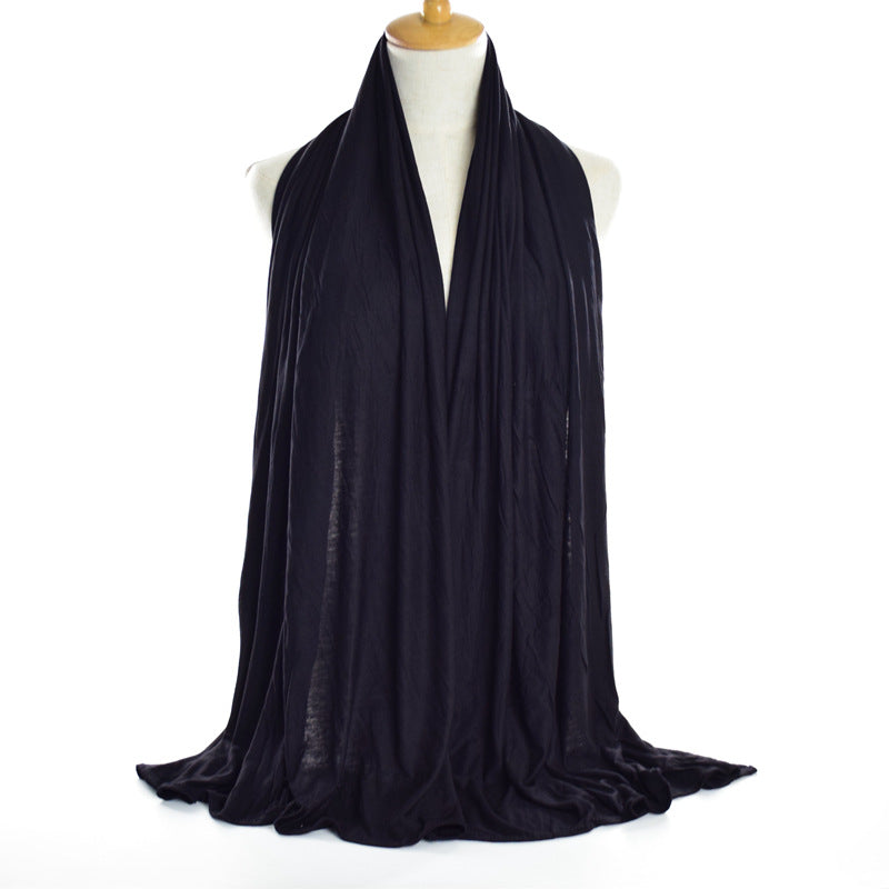 Monochrome mercerized cotton jersey scarf