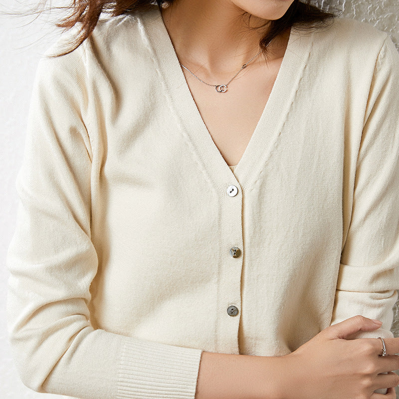 Spring And Summer New V-neck Cardigan Loose Plus Size Women's Clothing