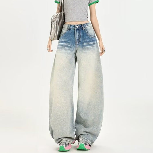 Women's Autumn High Street Loose Floor-Length Scissor Pants