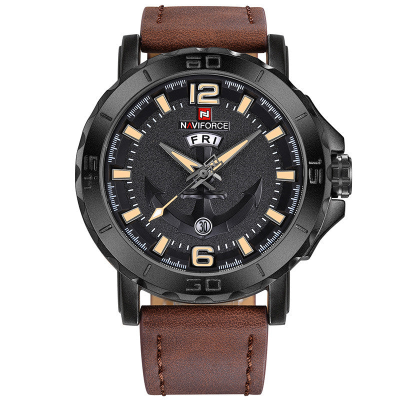 Day belt quartz watch