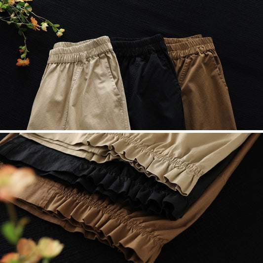 Plus Size All-matching Youthful-looking Wide-leg Pants