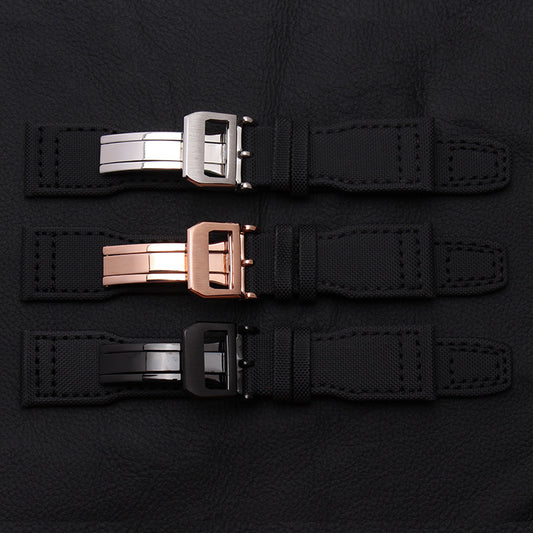 Nylon watch strap fitting IW388001 IW389001 watch accessories 22mm black