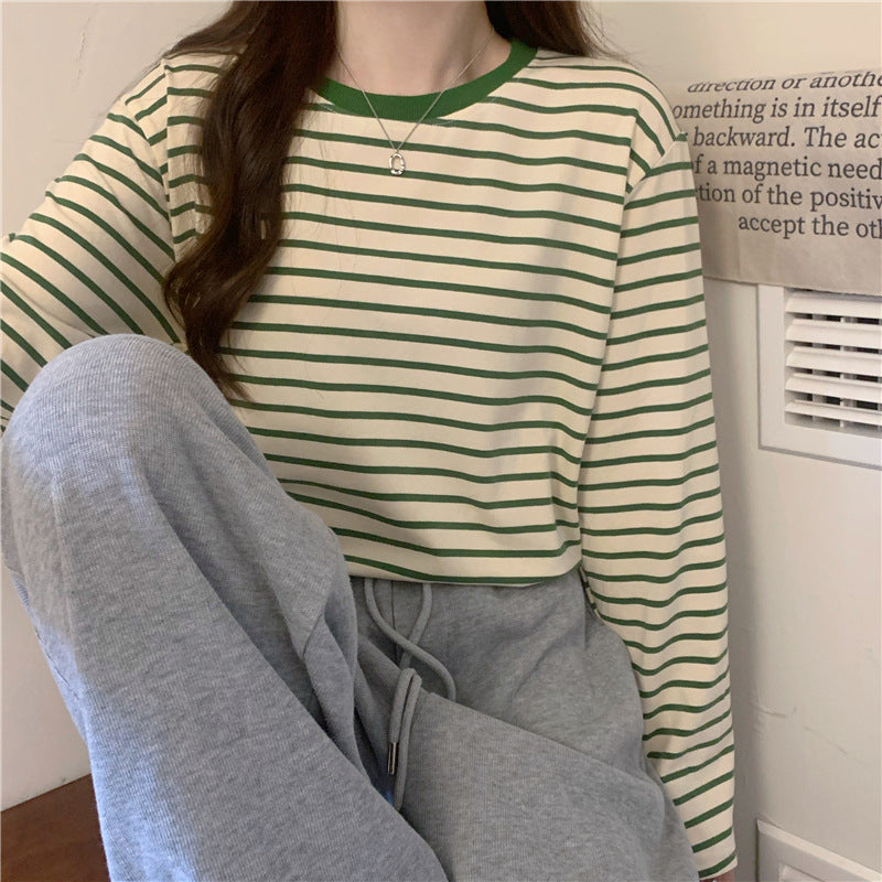 Women's Casual And Versatile Striped Casual Top