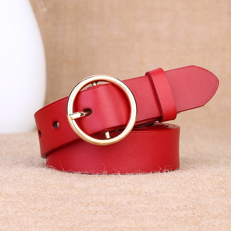 Round buckle belt