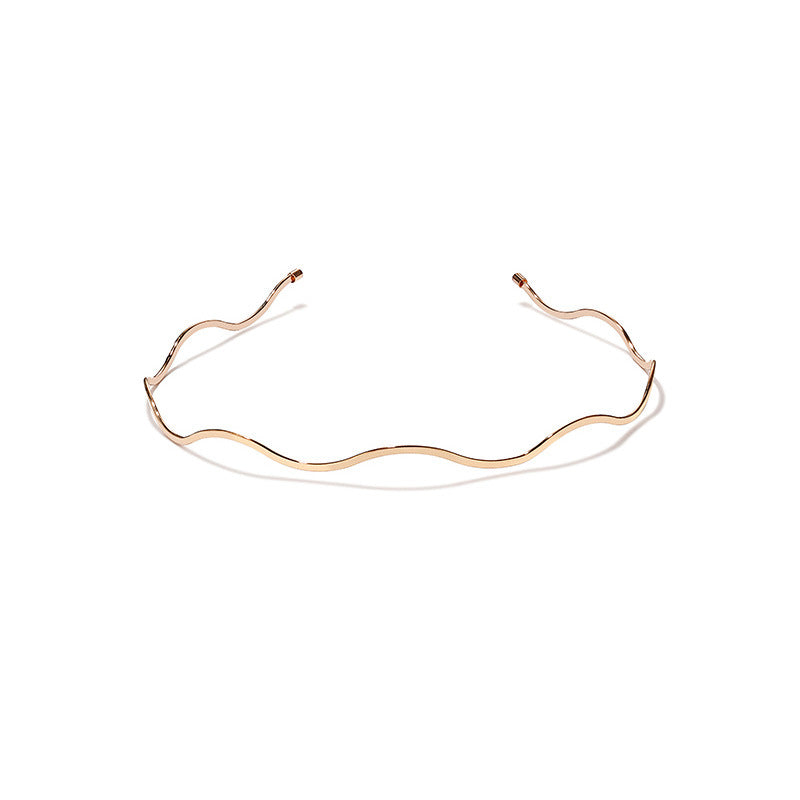Metal wavy hair band