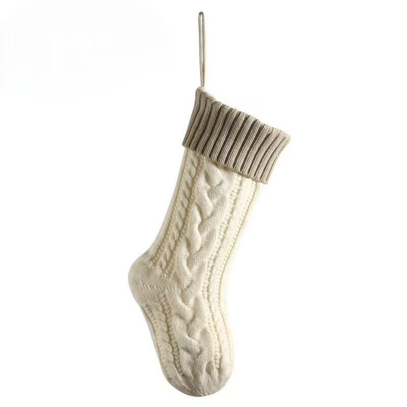 Personalized Laser Customized Knitted Yarn Christmas Gift Decorative Socks