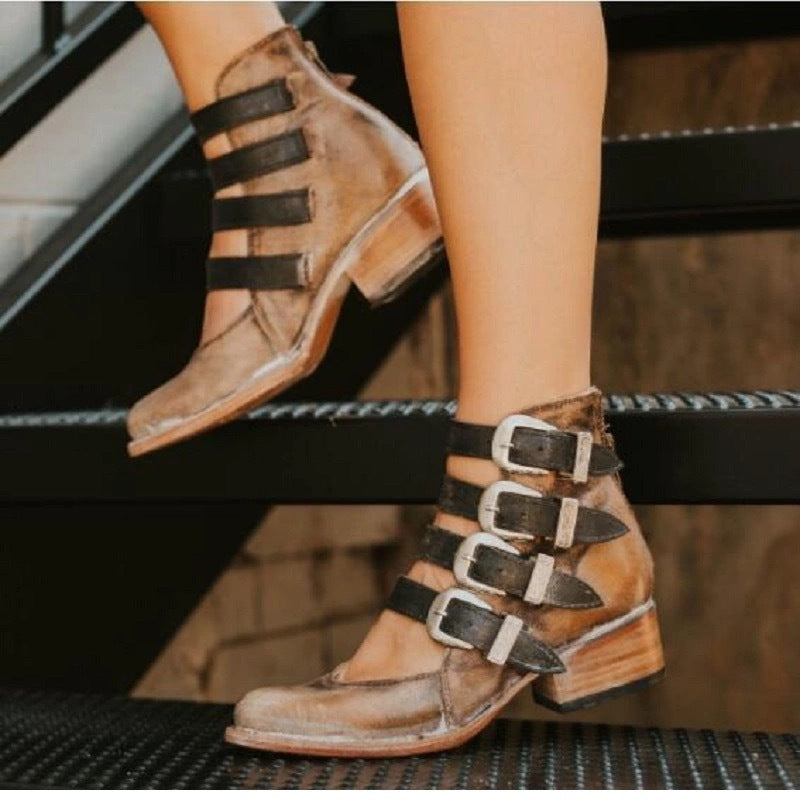 Belt Buckle Women's Shoes Shallow Mouth Single Shoes