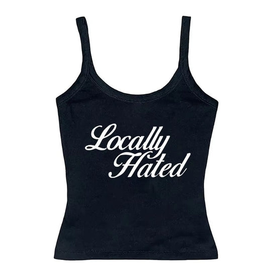 Hot Girl Letter Print Vest Sling Women