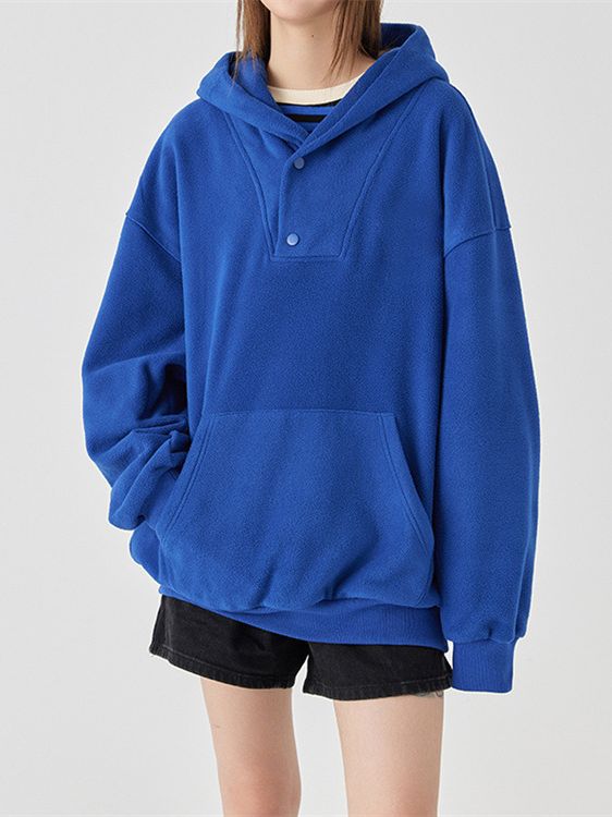 Polarfleece Trendy Løs All-match Pullover Toppe