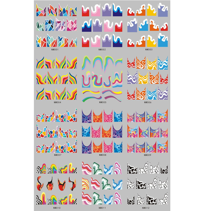 Ribbon Line Watermark Nail Sticker Decoration  Abstract