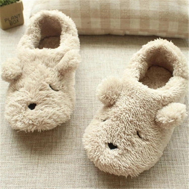 Cartoon bag with cotton bear on the floor