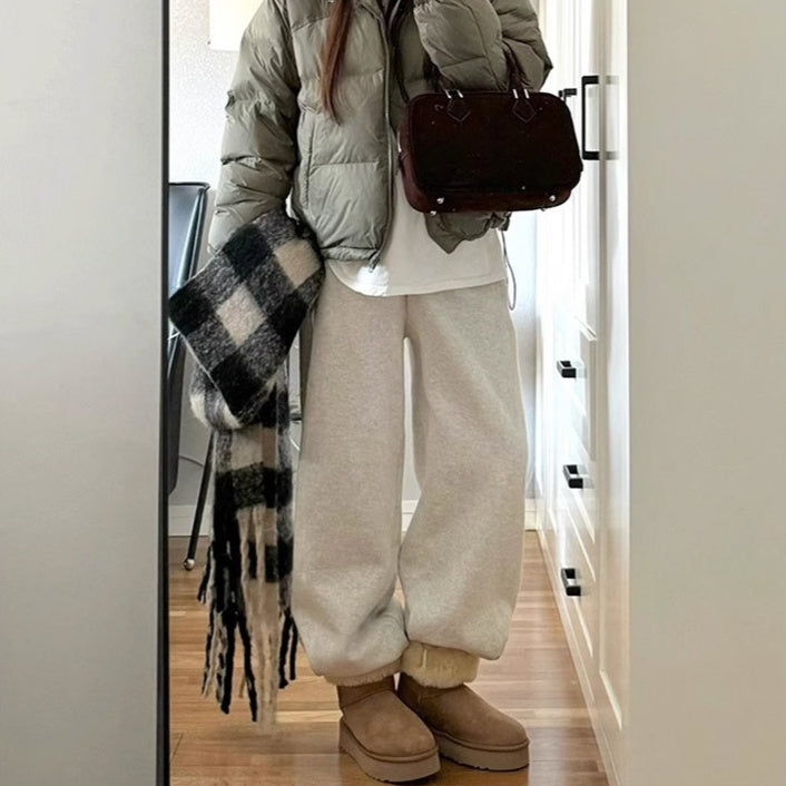 Fleece-lined Sports Pants Female Autumn And Winter
