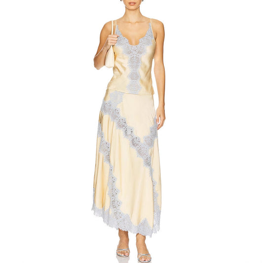 European And American Strap Satin Stitching Suit