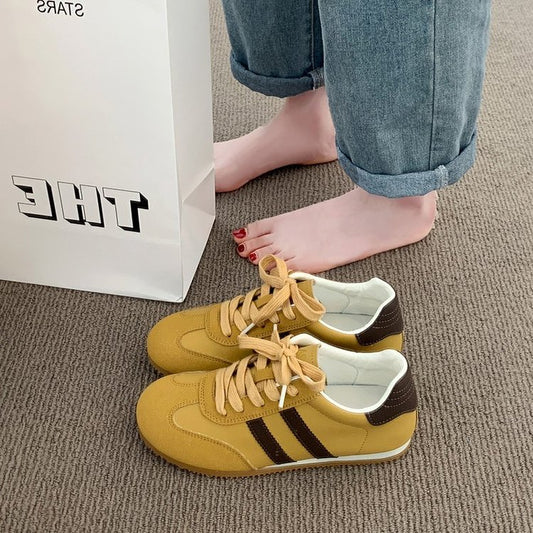 Satin Surface German Training Shoes Women's Breathable Casual Sports