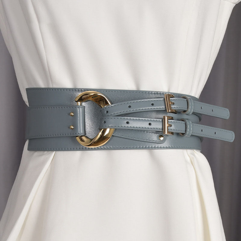 Irregular Leather Waist Seal Women's Decorative Suit Fashion Dress Sweater Bundle Belt