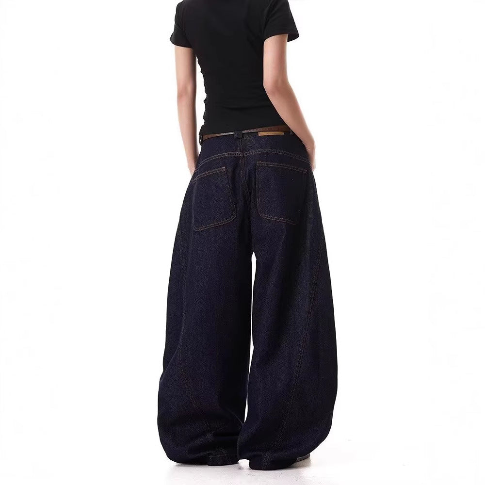 Letter Print Cropped Machete Jeans