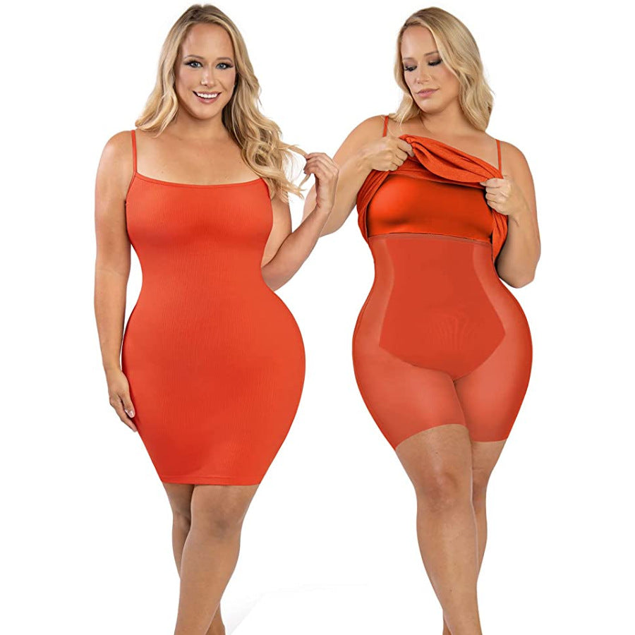 Women's Simple All-match One-piece Vest Body Shaping Dress