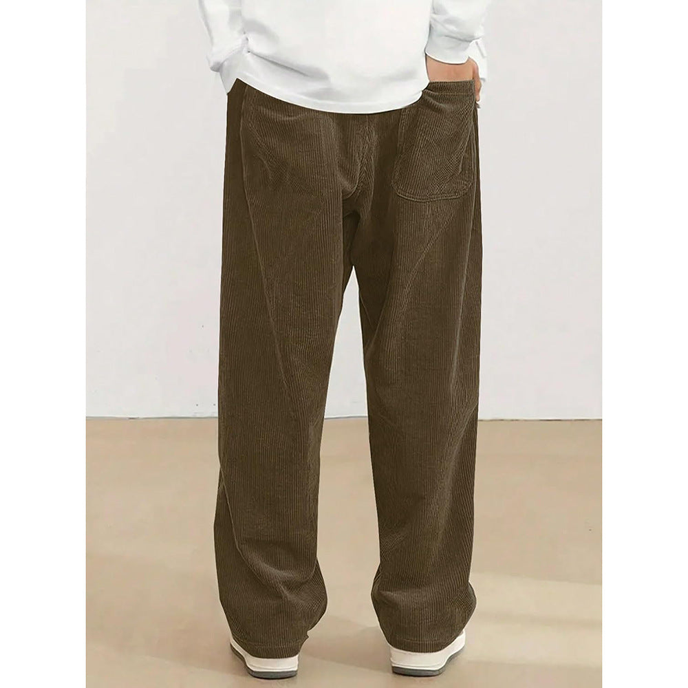 Men Loose-Fit Drawstring Pocket Trousers