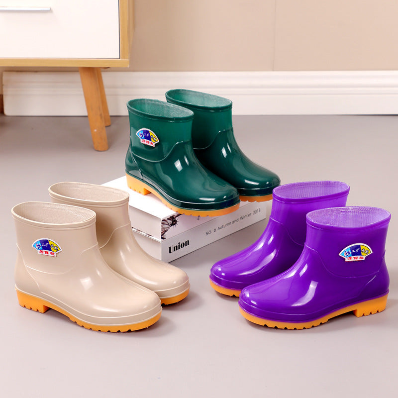 Ladies' Short Thermal Waterproof Non-slip Rain Boots