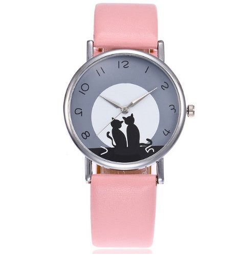 Fashion And Casual PAPHITAK Couple Cat Wrist Watch For Women