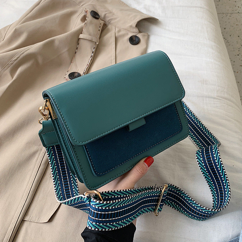 Scrub Broadband Shoulder Bag Crossbody Small Square Bag