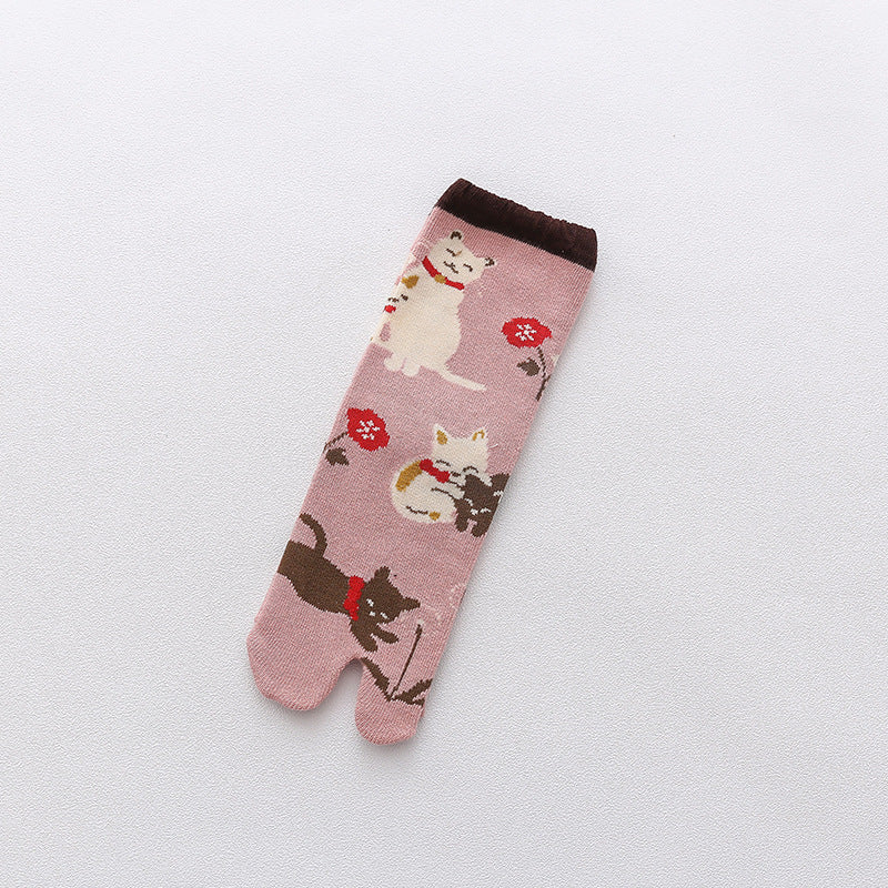 Winter Cartoon Animal Sweat Absorbing Warm Women's Socks