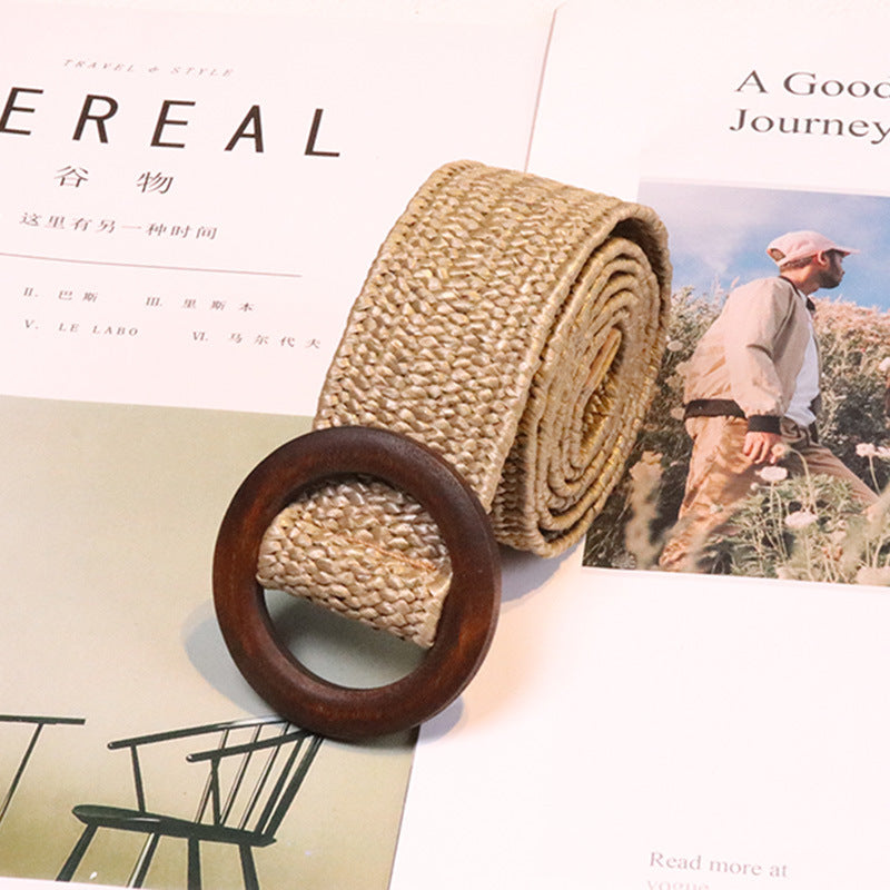 Round buckle belt