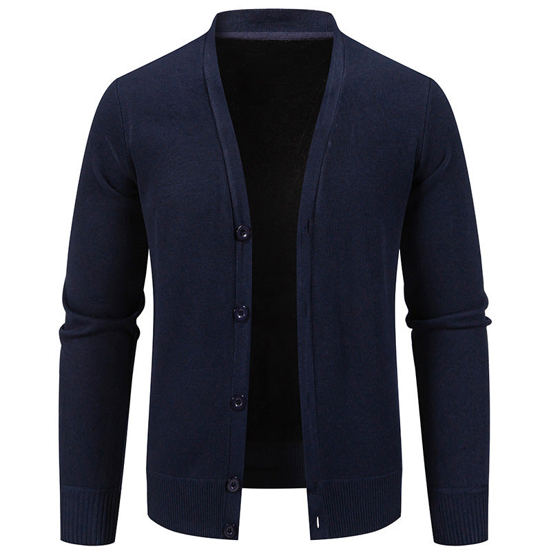 Solid Color Warm Simple Versatile Knit Sweater