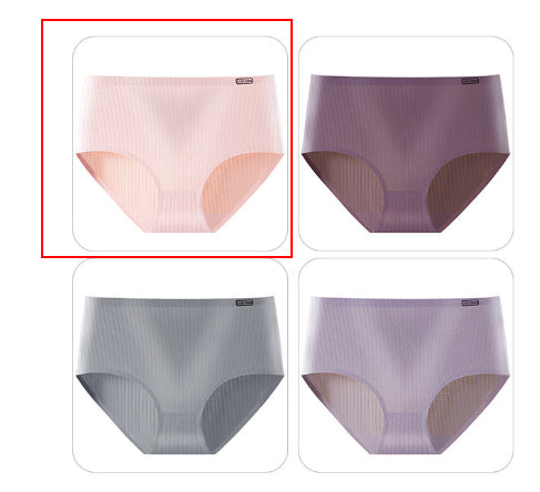 Womens High-Waisted Solid-Colored Breathable Comfortable Thong Underwear
